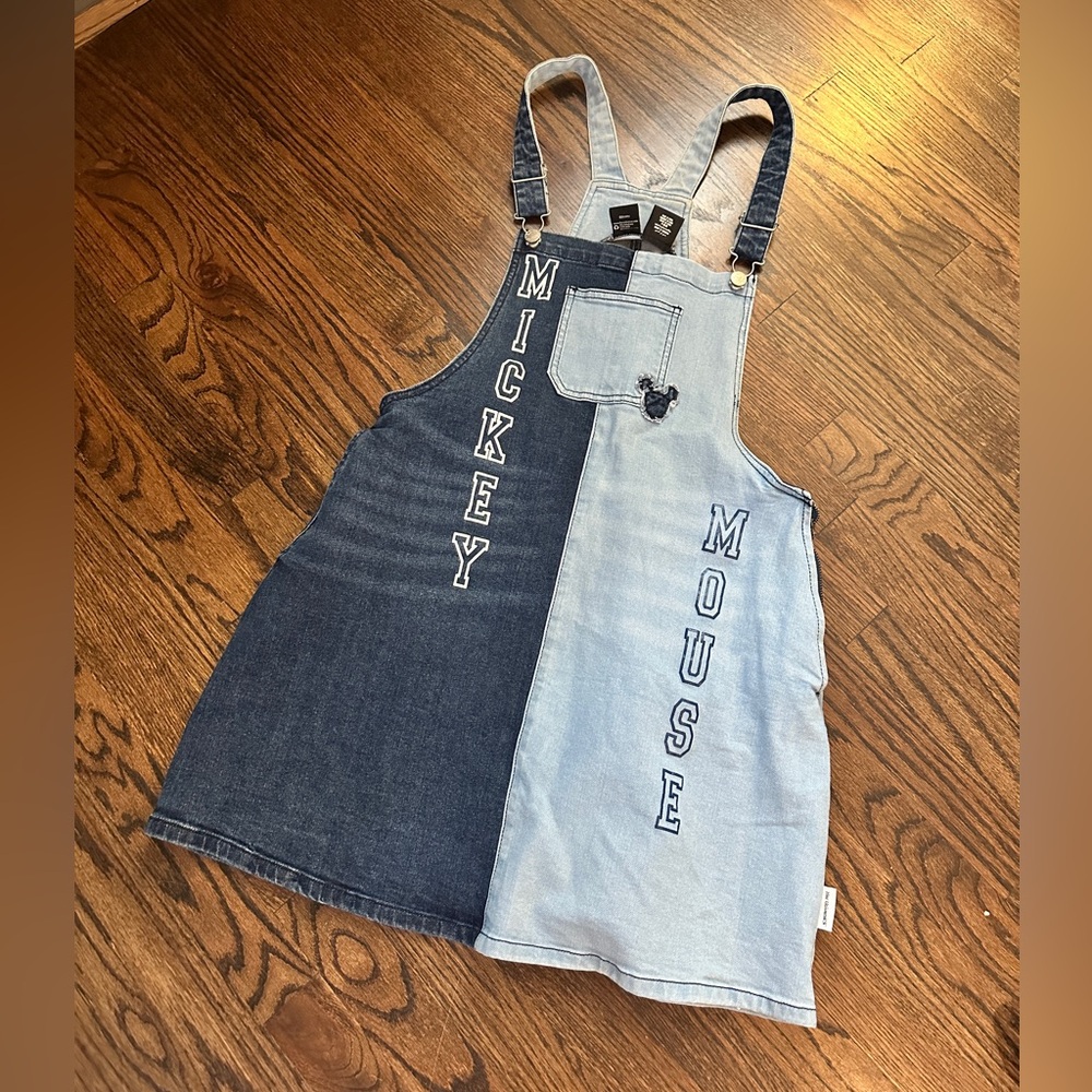 Disney Park Her Universe Shop Disney Mickey Mouse Denim Overall Dress. CUTE!